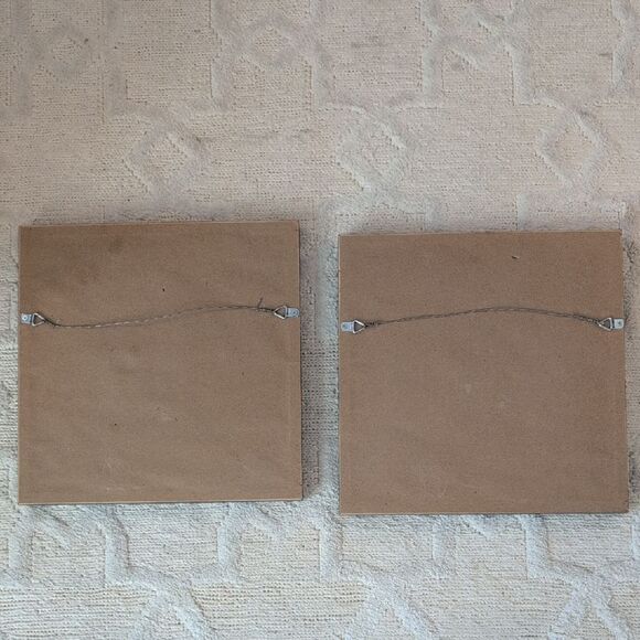 Vintage Framed Handmade Needlework Old World Map Embroidery Art Set of 2 - Picture 9 of 12